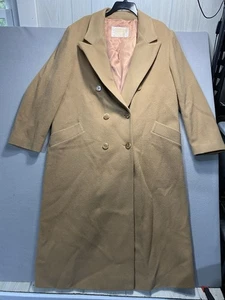 Vintage Pendleton Vintage 100 Virgin Wool Classic Tan Trench Jacket Coat Size 18 - Picture 1 of 9
