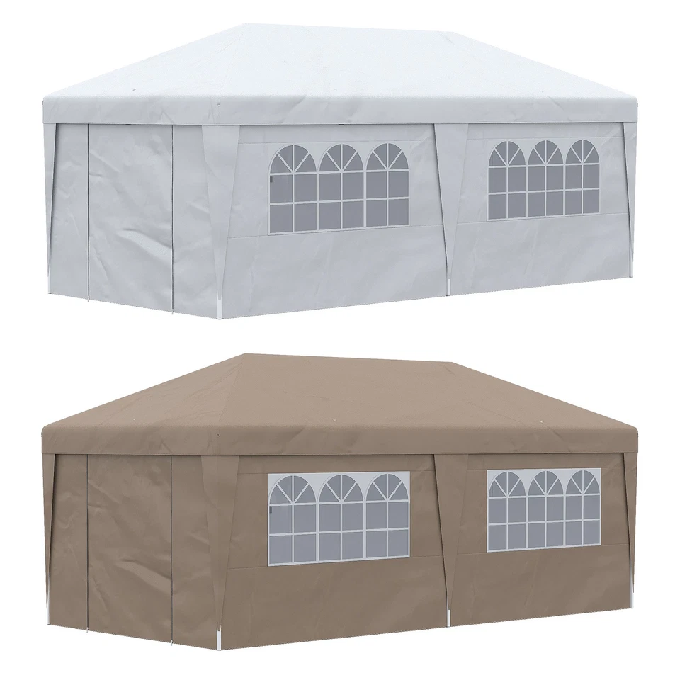 Outsunny 19' x 10' Large Party Tent Pop Up Canopy with Weight Bags