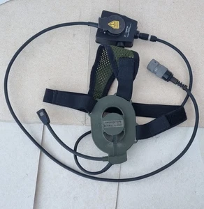 RARE US SF MILITARY RADIO PRC117 HEADSET & BOOM MIC/ACTIVE PTT 5965-99-280-7276  - Picture 1 of 18