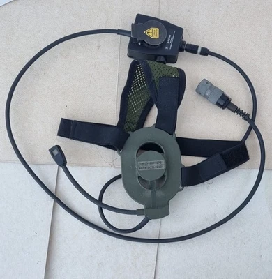 RARE US SF MILITARY RADIO PRC117 HEADSET & BOOM MIC/ACTIVE PTT 5965-99-280-7276  - Image 1 of 4