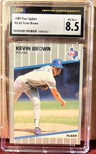 1989 Fleer Update Kevin Brown #U-63 CSG 8.5 NM/MINT+