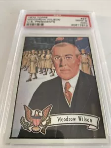 1972 Topps US Presidents Set Break # 27 Woodrow Wilson PSA MINT 9 Card Vtg - Picture 1 of 4