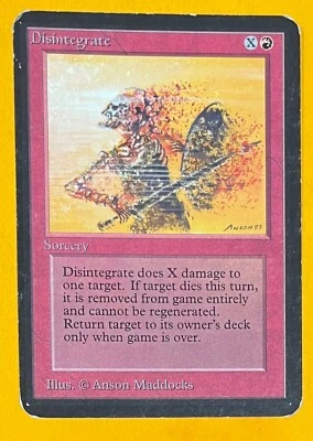 MTG DISINTEGRATE Alpha (OldManMTG 008-249) - Image 1 of 3