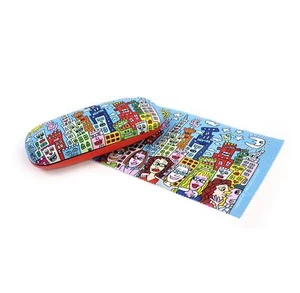 James Rizzi Brillenetui mit Velour bezogen und Brillenputztuch *New York* Set - Bild 1 von 4