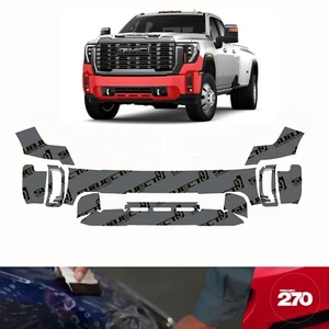 24 GMC Sierra HD Pre-Cut Front Bumper Paint Protection Clear Film PPF bra wrap - Picture 1 of 6