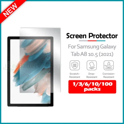 1-100 Lot LCD Ultra Clear Screen Protector for Samsung Galaxy Tab A8 10.5 (2021) - Image 1 of 4