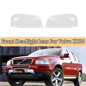 Pair Front Headlight Headlamp Lens Cover Fits For Volvo XC90 2006-2014 Lampshade - Picture 1 of 10