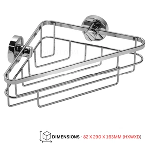 Corner Shower Basket CROYDEX Brockham Chrome Plated 3 Wayfix Flexi-Fix Caddy UK - Picture 1 of 5