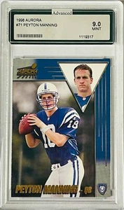 PEYTON MANNING TENNESSEE ROOKIE 1998 PACIFIC AURORA AGS 9 INDIANAPOLIS COLTS RC - Picture 1 of 2