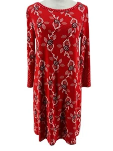 Boden Women's Mixed Print Bandana Floral Jersey Knit Tunic Dress Size 6L - Picture 1 of 6