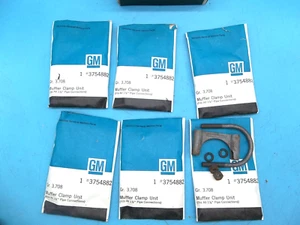 NOS 1959-1960 GM Chevrolet 1 7/8 Muffler Clamps Lot of 6 OEM 3754882 (GM-54) - Picture 1 of 3
