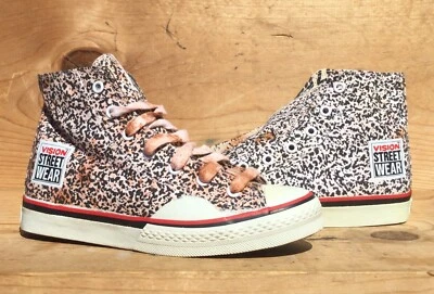 Vtg 1986 Vision Street Wear Canvas Hi White Stipple Original Size 5.5 READ AD - Image 1 of 4