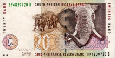 South Africa 20 Rand ND(1999) VF+ Banknote P-124b Prefix EP Mboweni Sig. - Image 1 of 2