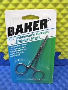 Baker 3-1/2" Fisherman's Forceps Stainless Steel No. BFF-35 - Picture 1 of 3