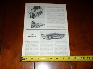 1962 CORVETTE ORIGINAL ARTICLE - Picture 1 of 8
