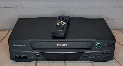 Philips VHS Video Cassette Player Recorder VR620CAT21 With Remote  - Image 1 of 4