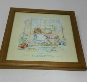 Il mondo di Beatrix Potter 1999 quadro incorniciato di Peter coniglio e mamma - Foto 1 di 3