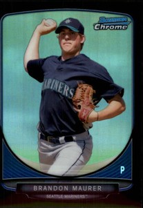 2013 Bowman Chrome Prospects Black Refractors #BCP22 Brandon Maurer /99 