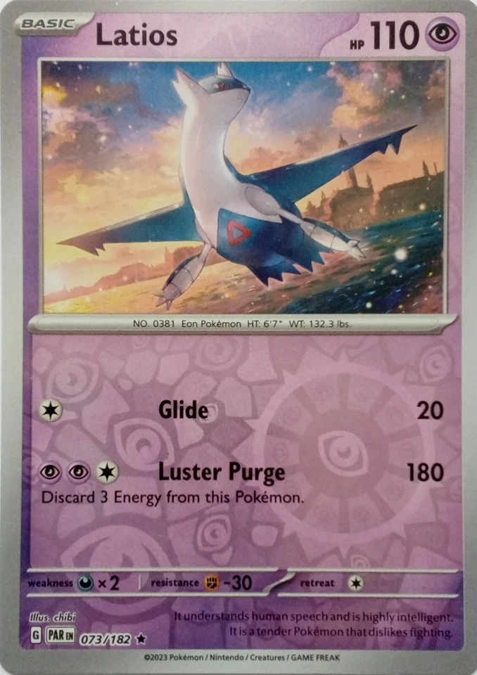 073/182 LATIOS REVERSE HOLO PARADOX RIFT POKEMON CARD - Image 1 of 1