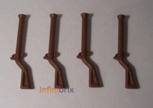 4x Lego Flintlock Musket Guns 2561 Reddish Brown Rifles for Pirates NEW 4211311 - Picture 1 of 1