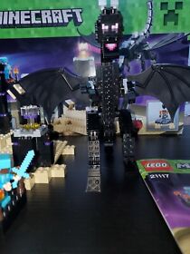 LEGO RETIRED Minecraft 21117 The Ender Dragon Battle Open Box See pics RARE