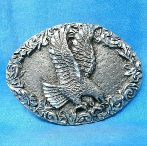 Western Eagle Belt Buckle Diamond Cut Scroll Sportsman Cowboy EMI USA .MMR255 - Picture 1 of 6