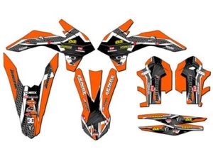 2014-2015 EXC-F PODIUM Orange Senge Graphics Kit Compatible with KTM - Picture 1 of 10