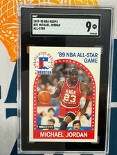 1989-90 Hoops MICHAEL JORDAN All Star SGC 9 MS