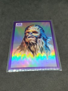 Star Wars Topps Galaxy Chrome 2022 Refractor Purple 16/25 Chewbacca 5