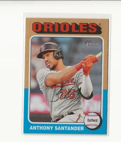 2024 TOPPS HERITAGE  ANTHONY SANTANDER   # 9  SP BALTIMORE ORIOLES - Image 1 of 1