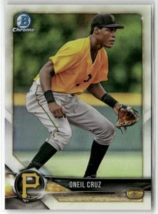 Bowman Draft 2018 #BDC-40 Oneil Cruz refractores cromados Pittsburgh Pirates - Imagen 1 de 2