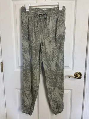 C&C California Green Tropical Lyocell Lightweight Joggers Size Small Beachy - Image 1 of 4