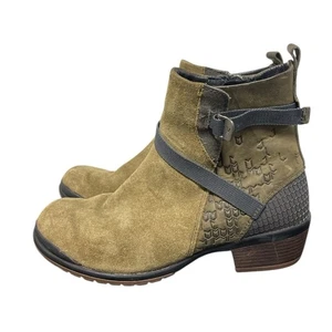 Keen Morrison halbhohe Damenstiefel Veloursleder Caper dunkelolivgrün Größe 8,5 - Bild 1 von 8