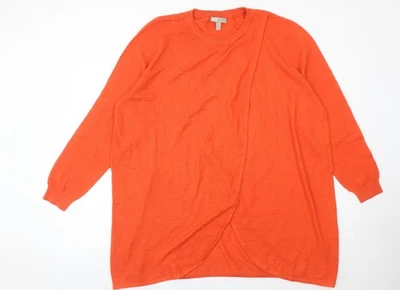 ASOS Women’s Orange Tunic Jumper Size 20 Crew Neck Knitwear - Image 1 of 4