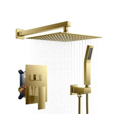 10 in. 2-Jet High-Pressure Mixer Rainfall Shower System  - Image 1 of 4