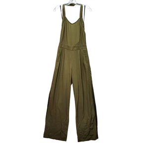Mono Rag & Bone para mujer 2 verde pierna ancha satinado bolsillos cremallera informal - Imagen 1 de 8