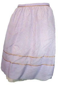 Apron Lavender Batiste Gold Rick Rack Trim Red Stitching Retro 1960 Vintage NICE - Picture 1 of 4