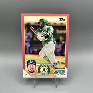 2023 Topps S1 Mother's Day Pink #127 Shea Langeliers /50 RC Oakland Athletics - Picture 1 of 3