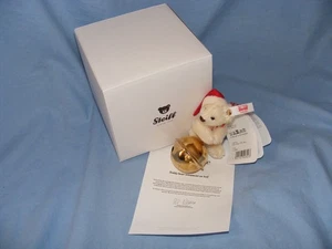 Steiff Navidad Oso En Campana Adorno Edición Limitada EAN 008023 Totalmente Nuevo - Imagen 1 de 4