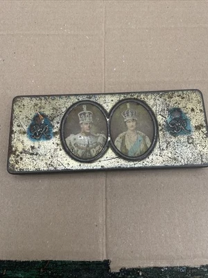 Vintage Royal Rowntrees Coco George VI Elizabeth Coronation Souvenir Tin 1937 - Image 1 of 4