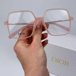 Dior Women AUTHENTIC Eyeglasses Pink Demo Square MINI CD O S7F 4000 BRAND NEW - Picture 1 of 9