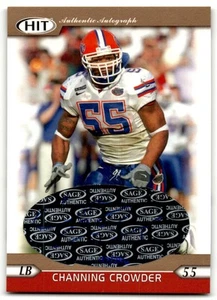 2005 SAGE HIT Autographs Channing Crowder Auto 47/250 Florida Gators - Picture 1 of 2