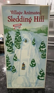 Vtg Department 56 Animated Village Sledding Hill 1997 Tested Works Complete - Foto 1 di 24