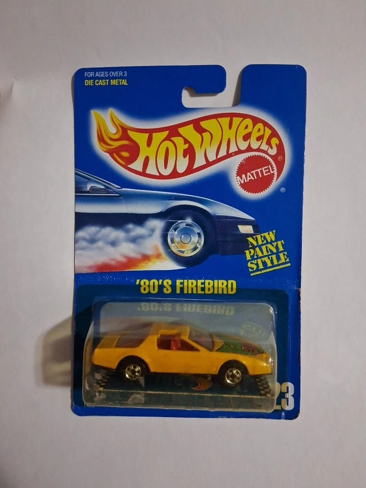 Tarjeta azul Hotwheels 1990 amarilla años 80 Firebird 23 nueva pintura estilo Pontiac Foto 1 de 1