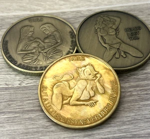 3 PCS. Golf Ball Marker/Coins-Sexy Brothel Girls Good Luck Adult 1.5" Metal - Picture 1 of 7