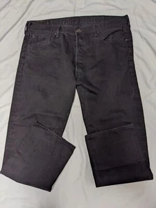 Etichetta jeans uomo neri a bottone Levis 501 gamba dritta taglia 40x30 misure 42x30 - Foto 1 di 12