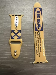 Apple Watch Band Off White Jordan IKEA Silicone 42/44/45/49mm 1-9 Ultra Sneaker - Picture 1 of 4