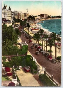 1930er RPPC CANNES RIVIERA KÜSTE WUNDERSCHÖN HANDKOLORIERT VINTAGE 4"x6" POSTKARTE - Bild 1 von 2