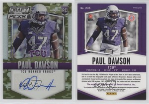 2015 Panini Prizm Collegiate Draft Picks Camo /199 Paul Dawson Rookie Auto RC
