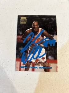 JOHN WALLACE SIGNED AUTOGRAPH 1996 TOPPS STADIUM CLUB TRADING CARD KNICKS COA - Picture 1 of 3